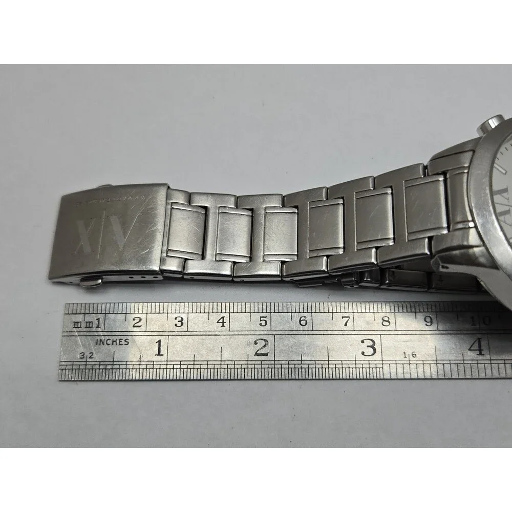 Armani Exchange Mens Chronograph 48mm Stainless Steel Date Watch New Battery